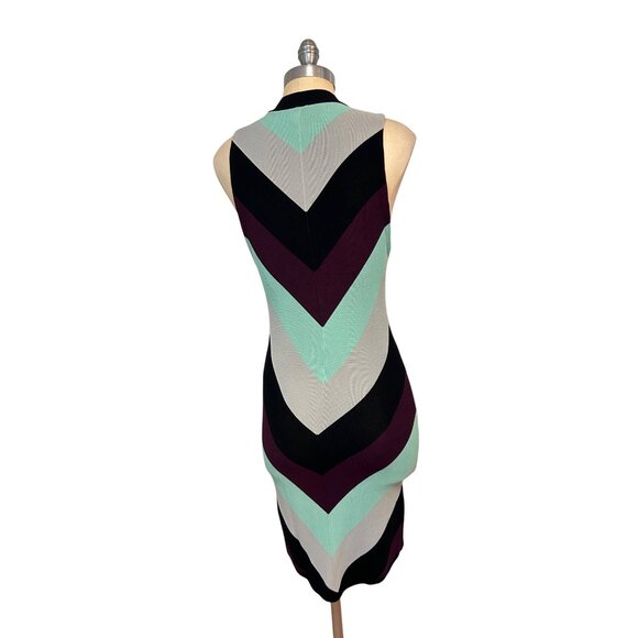 Free People I Got You Chevron Bodycon Dress Size XS - Picture 6 of 8